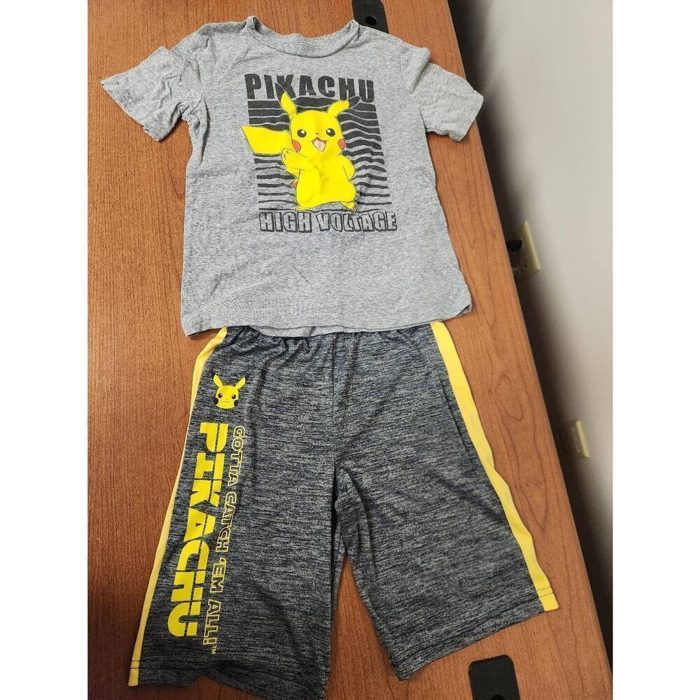 jumping beans Pikachu Active Shorts and T Shirt size 10